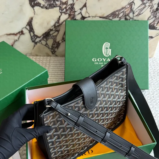 Goyard Belharra Black Brown Hobo