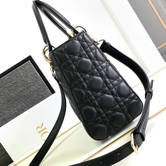 Dior Lady Dior Sort Tophåndtag