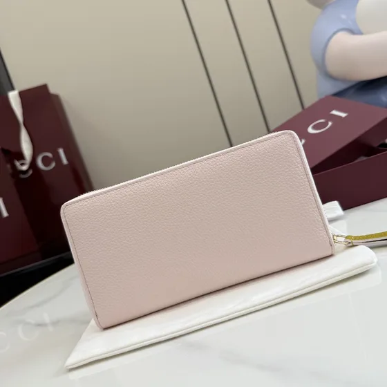 Gucci Gg Marmont Zip Around Portefeuille Light Rose Portefeuille