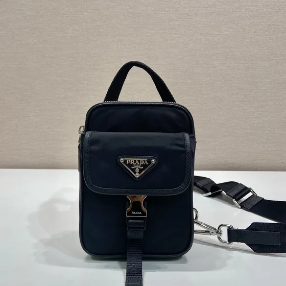 Prada Re-Nylon Smartphone Case Black Crossbody
