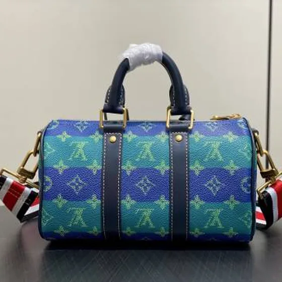 Louis Vuitton Keepall Bandouli re 25 Monogram Surfin Blue Green 25 crossbody