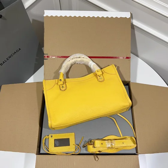 Balenciaga City Bag Jaune Anse supérieure
