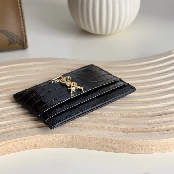 YSL Cassandre Card Case Zwart Card Holder