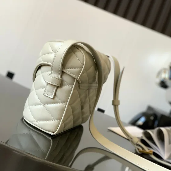 YSL June Box Bag Beyaz Crossbody