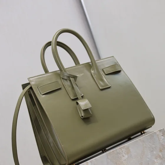 YSL Sac De Jour Olive Grønn Tophåndtak