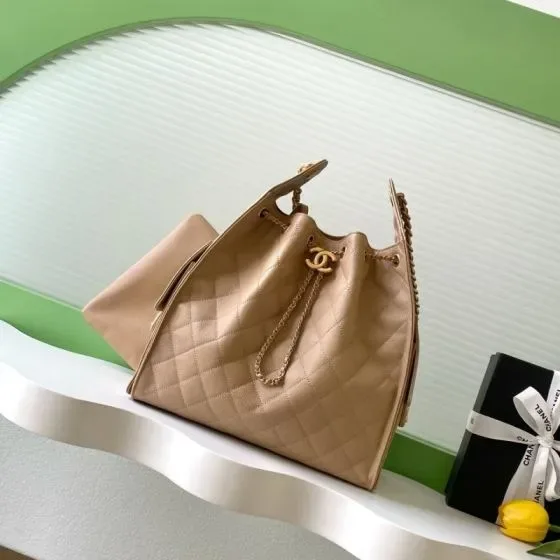 Chanel 25 Bag Beige Hobo