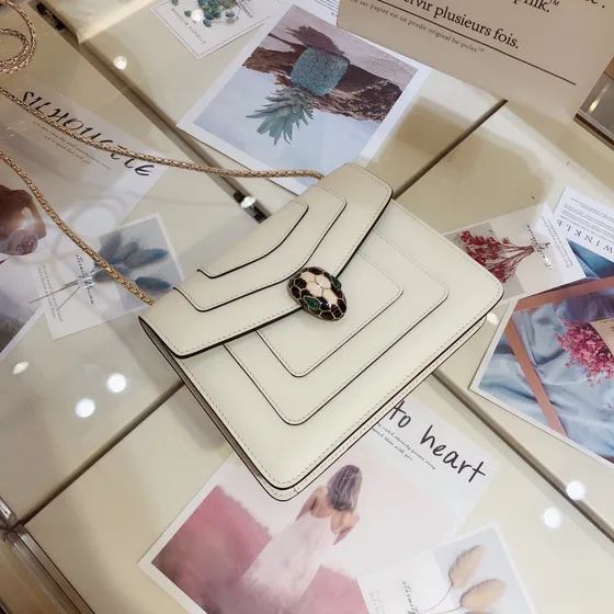 Bvlgari Serpenti Forever Hvid Crossbody
