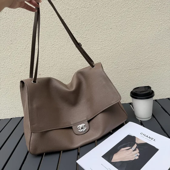 Chanel Classic Flap Elephant Gray Shoulder Bag