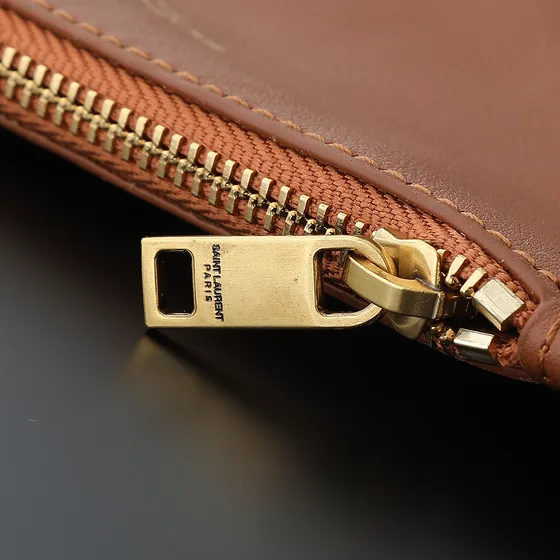 YSL Le 5 7 Supple Hobo Bag In Raffia And Leather Natural Raffia Brick Brown Hobo