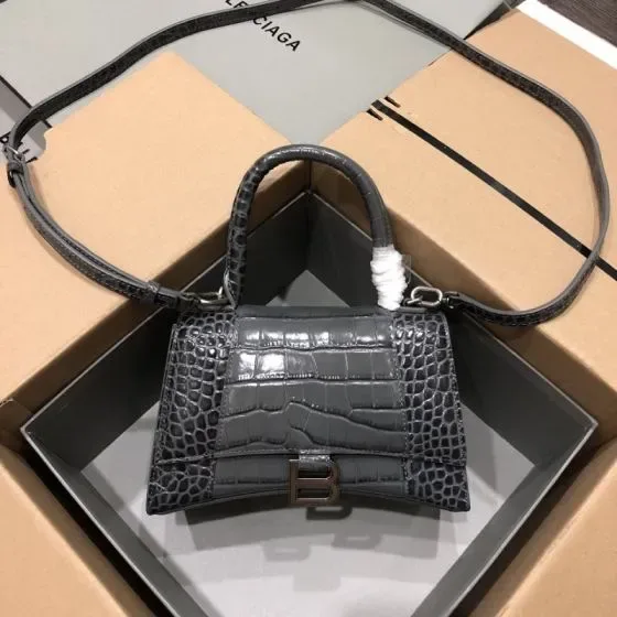 Balenciaga Hourglass Grey Top Handle